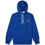 Comme des Garcons Play Pullover Blue Hoodie