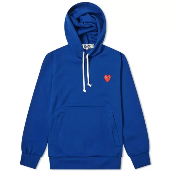 Comme des Garcons Play Pullover Blue Hoodie