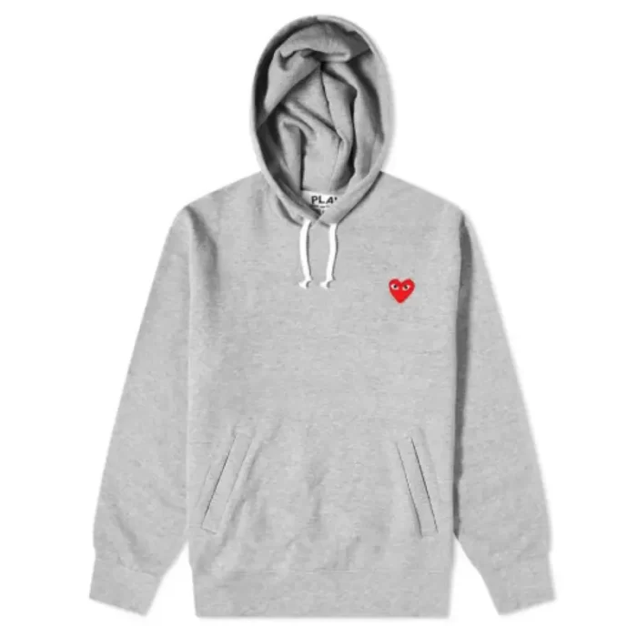 Comme des Garcons Play Pullover Grey Hoodie