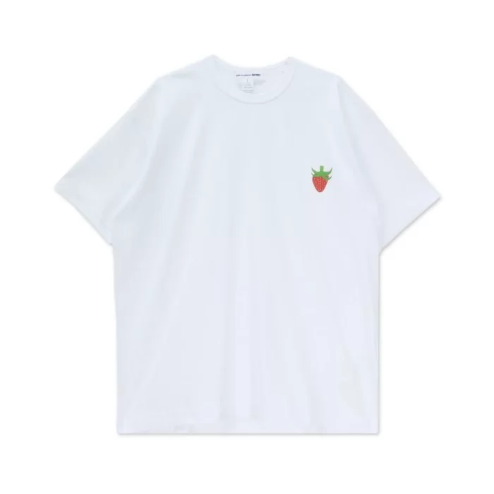 Cotton Jersey Strawberry Emblem T-Shirt