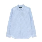 Diagonal Striped Light Blue And White Shirt