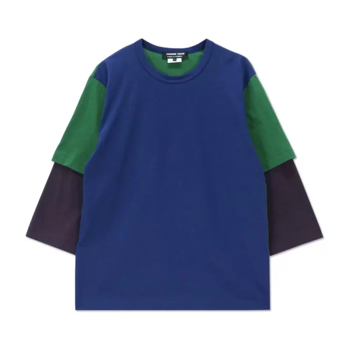 Multi Colour Block Double Long Sleeve T-Shirt