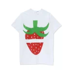 Split Strawberry Cotton Jersey T-Shirt