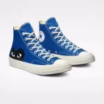 Converse Black Heart Blue High Top