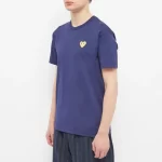 Comme Des Garcons Play Gold Heart Logo Tee