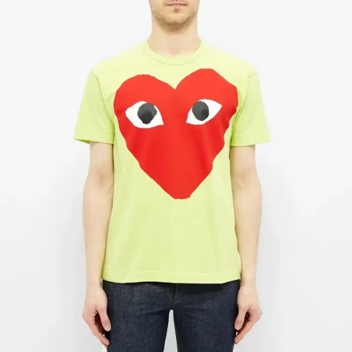 Comme Des Garcons Play Red Heart Logo Tee