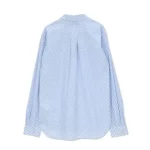 Diagonal Striped Light Blue And White Shirt