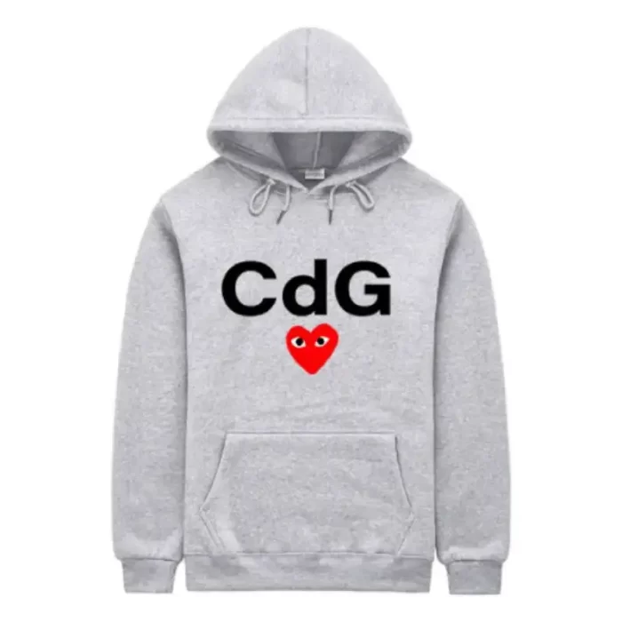 CDG Red Heart Front Print Hoodie