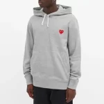 Comme des Garcons Play Pullover Grey Hoodie