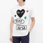 Comme Des Garcons Play Multi Logo Tee