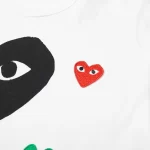 Comme Des Garcons Play Multi Logo Tee