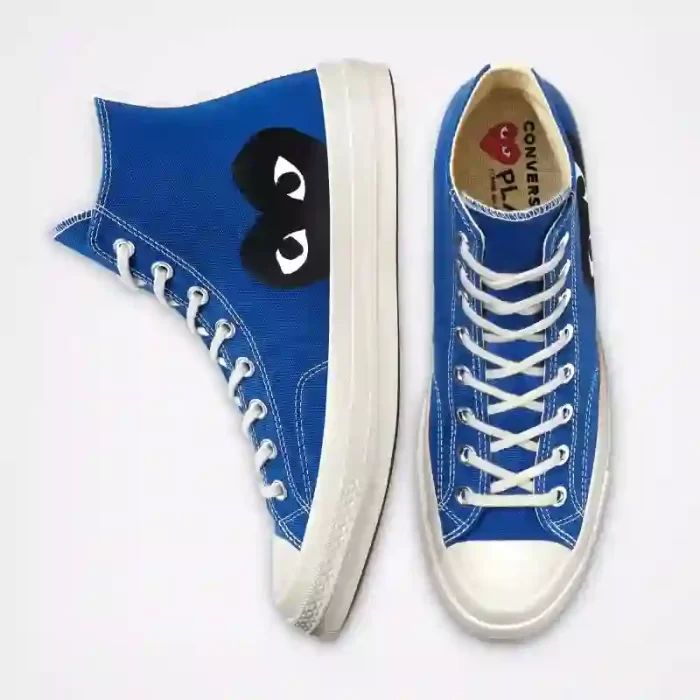 Converse Black Heart Blue High Top