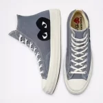 Converse Black Heart Grey High Top