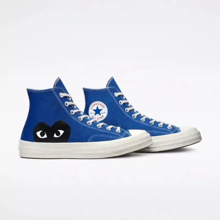 Converse Black Heart Blue High Top