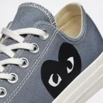 Converse Black Heart Grey Low Top