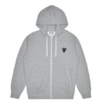 CDG Double Eye Black Heart Hoodie Sweatshirt – Grey