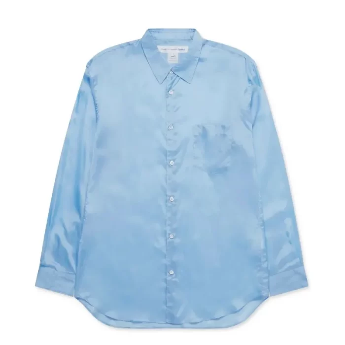 Shirt Forever Cupra Taffeta Plain Shirt Wide Blue