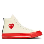 Converse Red Sole High Top (White)