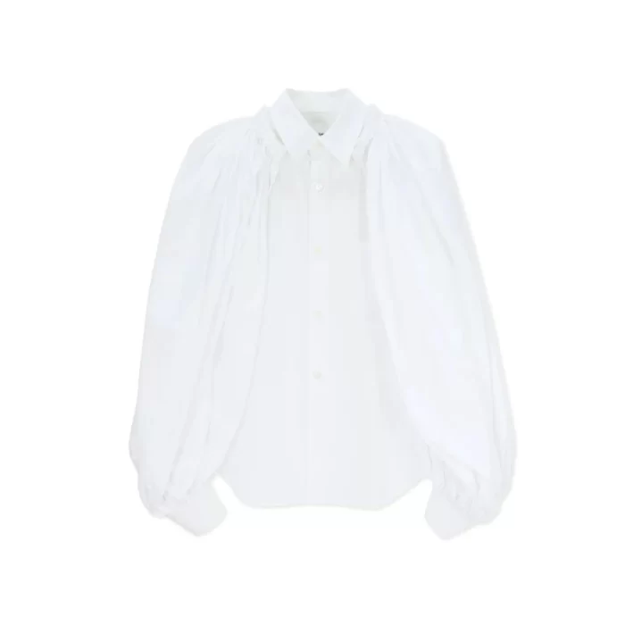 White Billow Sleeve Shirt