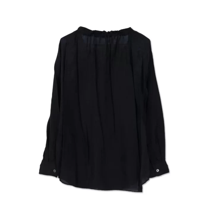 Cupra Taffeta Gathered Neck Blouse