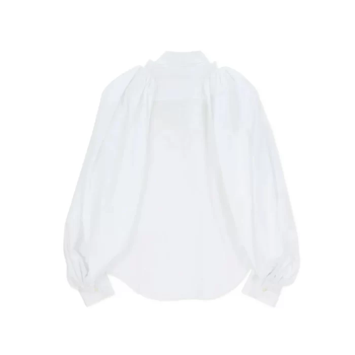 White Billow Sleeve Shirt