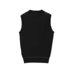 Pinstripe V-Neck Vest Black