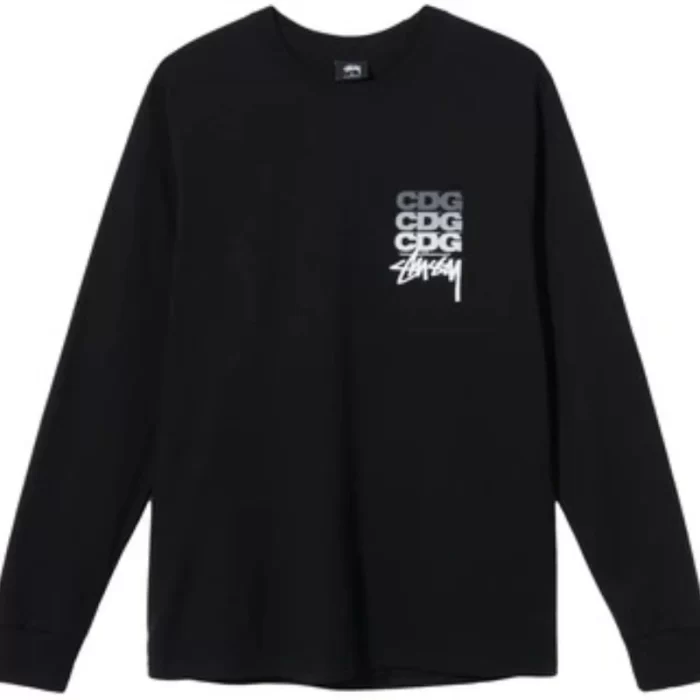 Tussy x CDG Dot L/S T-shirt Black