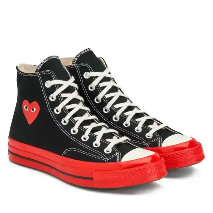 Converse Red Sole High Top (Black)