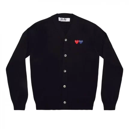 Play Men’s Cardigan With Double Emblems Navy
