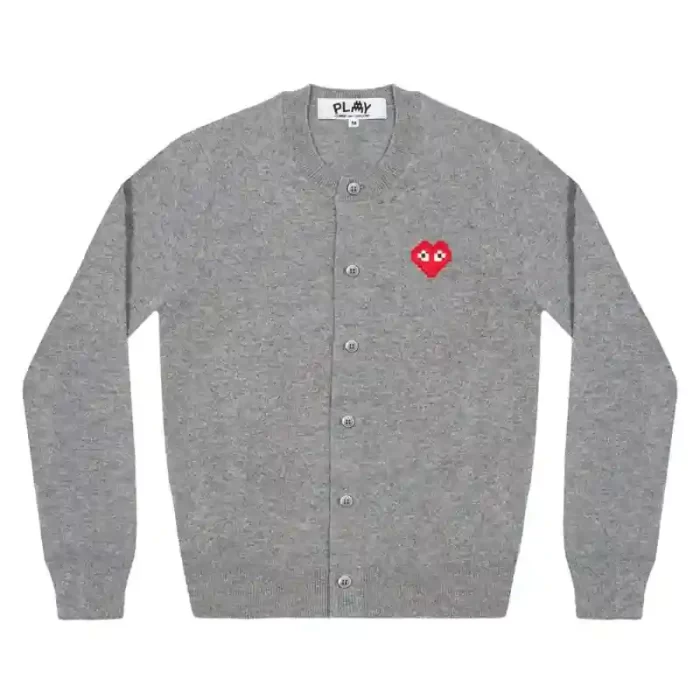 Play Women’s Cardigan Invader Emblem (Grey)